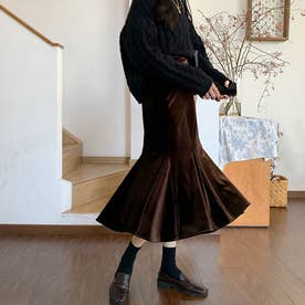 マーメイドスカート ベルベット 韓国風
