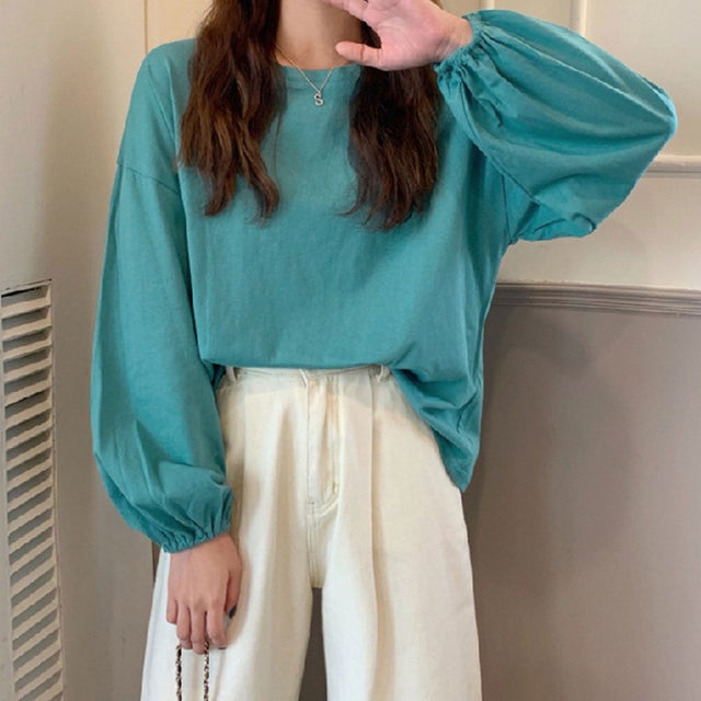 長袖Tシャツ ドロップショルダーtシャツ