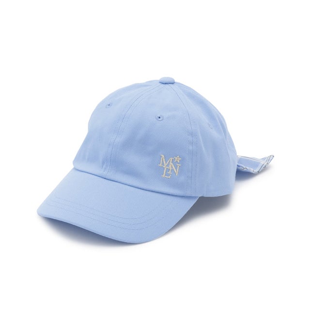 【UV】チェックリボンキャップ （サックス）