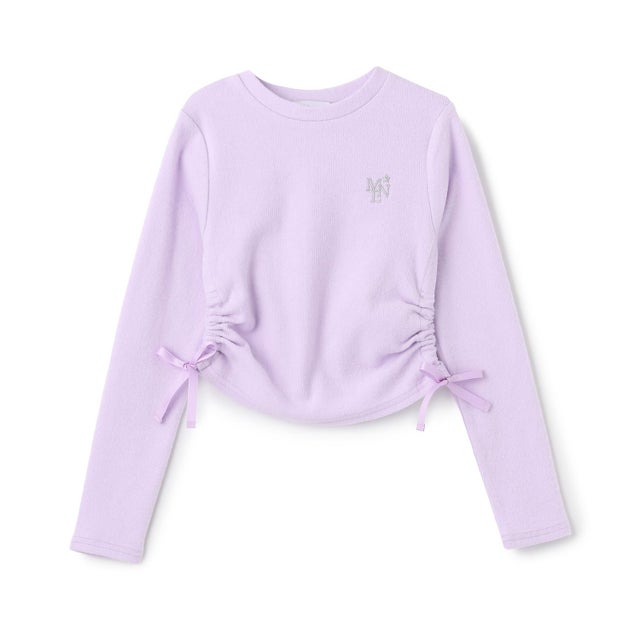 【表起毛】あったかテレコドロストTシャツ （ラベンダー）