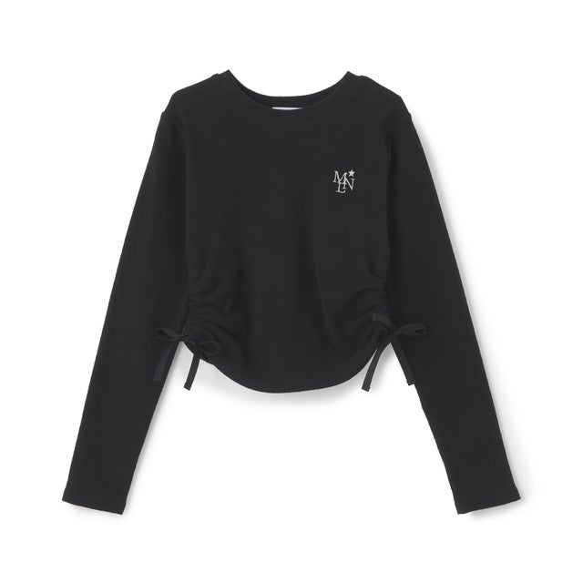 【表起毛】あったかテレコドロストTシャツ （黒）