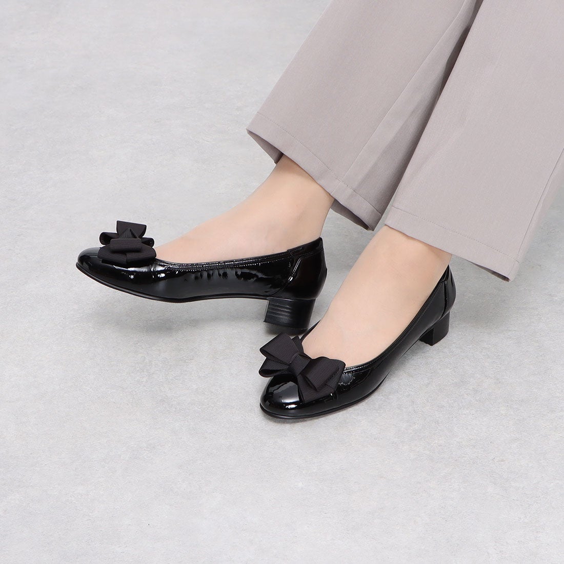 ミハマ MIHAMA パンプス （紺エナメル） -靴＆ファッション通販 