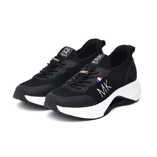 レディース スニーカー スリッポン ハンズフリースニーカー MK3009 整体師おすすめ コードシューレース （ブラック）