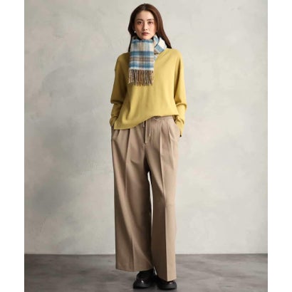 ミッシェルクラン MICHEL KLEIN カシミヤ混リバーシブルストール （アイボリー）｜詳細画像