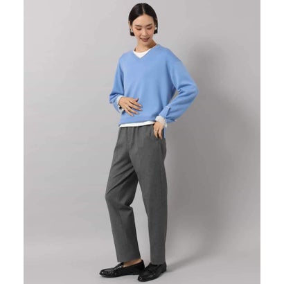 ミッシェルクラン MICHEL KLEIN 両面起毛テーパードパンツ （ダークグレー）｜詳細画像