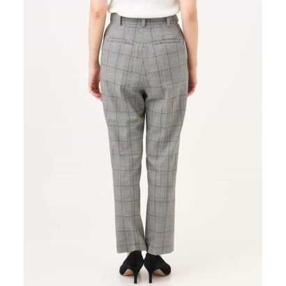 エムケー ミッシェルクラン MK MICHEL KLEIN [両面起毛/洗える]グレンチェック柄テーパードパンツ （ダークグレー）｜詳細画像