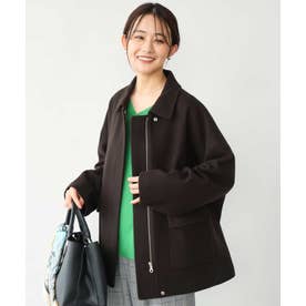 [超軽量]エアリアルウール ステンカラーZIPコート （ブラウン）