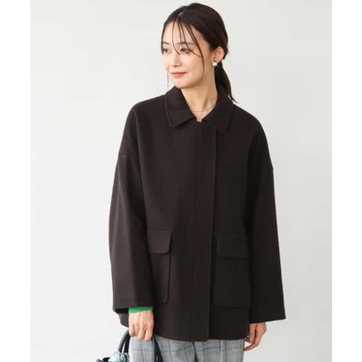 エムケー ミッシェルクラン MK MICHEL KLEIN [超軽量]エアリアルウール ステンカラーZIPコート （アイボリー）｜詳細画像