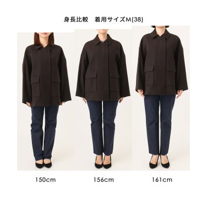エムケー ミッシェルクラン MK MICHEL KLEIN [超軽量]エアリアルウール ステンカラーZIPコート （アイボリー）｜詳細画像