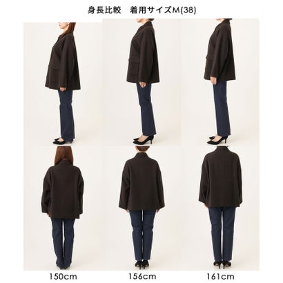 エムケー ミッシェルクラン MK MICHEL KLEIN [超軽量]エアリアルウール ステンカラーZIPコート （アイボリー）｜詳細画像