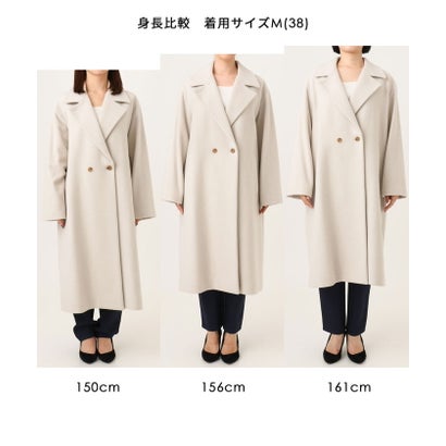 [超軽量]エアリアルウール ダブルフロントチェスターコート （アイボリー）｜詳細画像