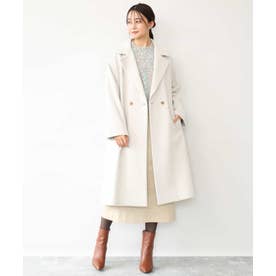 [超軽量]エアリアルウール ダブルフロントチェスターコート （アイボリー）
