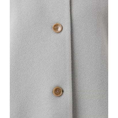 SUPER100'sウール フーデットミドルコート （セージグレー）｜詳細画像