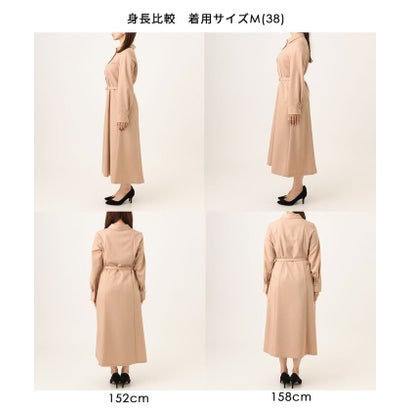 エムケー ミッシェルクラン MK MICHEL KLEIN [洗える]ウールライク衿付きワンピース （ピンクベージュ）｜詳細画像