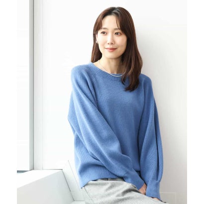 [洗える]片畦編みラグランスリーブニット （グレー）｜詳細画像