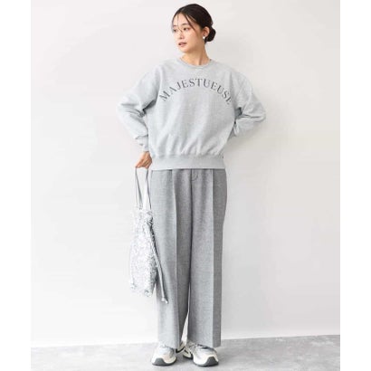 エムケー ミッシェルクラン MK MICHEL KLEIN [洗える]ツイードストレートワイドパンツ （ミント）｜詳細画像