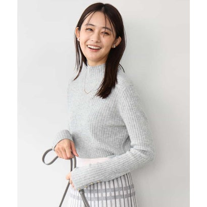 [ウール100/洗える]SUPER FINE WOOLベーシックタートルネックニット （グレー）｜詳細画像