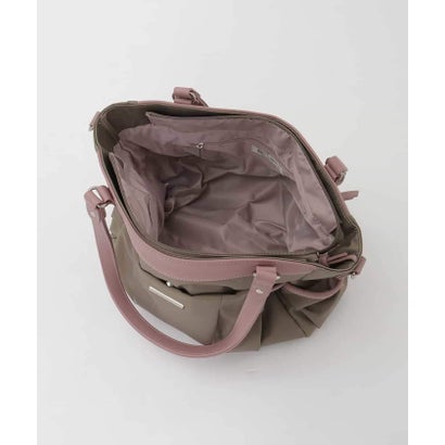 エムケーミッシェルクラン バッグ MK MICHEL KLEIN BAG [2WAY/撥水/A4収納可]サイドポケットパイピングバッグ （ベージュ×ピンク）｜詳細画像