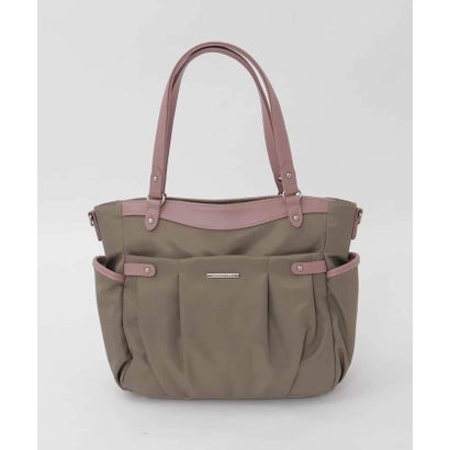 エムケーミッシェルクラン バッグ MK MICHEL KLEIN BAG [2WAY/撥水/A4収納可]サイドポケットパイピングバッグ （ベージュ×ピンク）｜詳細画像