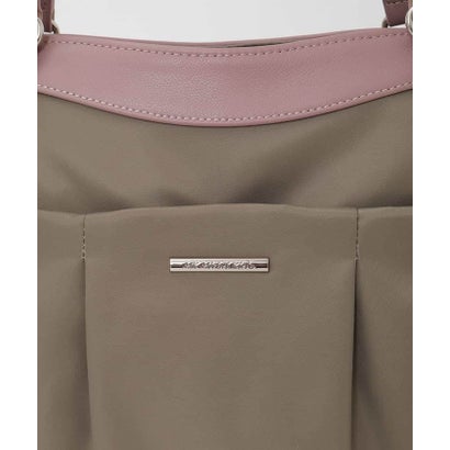 エムケーミッシェルクラン バッグ MK MICHEL KLEIN BAG [2WAY/撥水/A4収納可]サイドポケットパイピングバッグ （ブルーグレー×ライトグレー）｜詳細画像