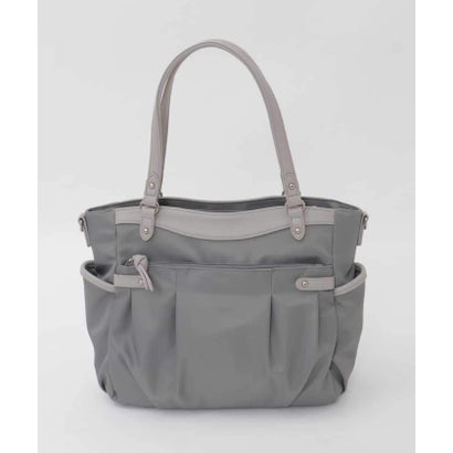 エムケーミッシェルクラン バッグ MK MICHEL KLEIN BAG [2WAY/撥水/A4収納可]サイドポケットパイピングバッグ （ブルーグレー×ライトグレー）｜詳細画像