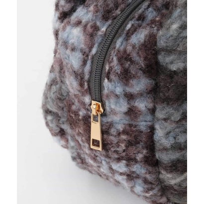 エムケーミッシェルクラン バッグ MK MICHEL KLEIN BAG チェック柄ボアミニトートバッグ （マスタード）｜詳細画像