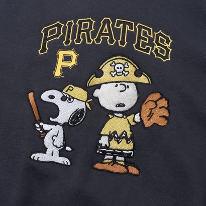 MLB PEANUTS  オリジナルデザイン 起毛 トレーナー スウェット メンズ ユニセックス ピーナッツ エムエルビー メジャー （モクグレーA）｜詳細画像