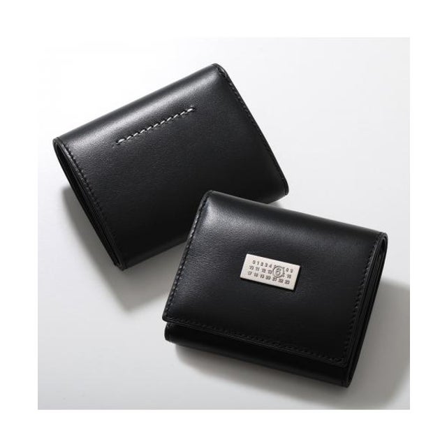 MM6 三つ折り財布 SA6UI0030 P9201 小銭入れあり （T8013/ブラック）