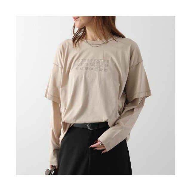 MM6 KIDS Tシャツ M61132 MM04I 長袖 カットソー （M6712/ベージュ）
