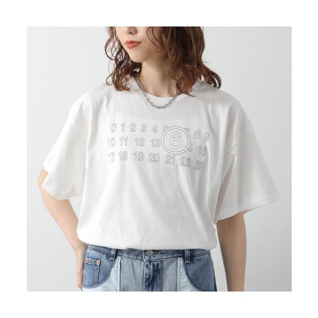 MM6 KIDS Tシャツ M61117 MM02Y ナンバリングロゴT （M6102/ホワイト）