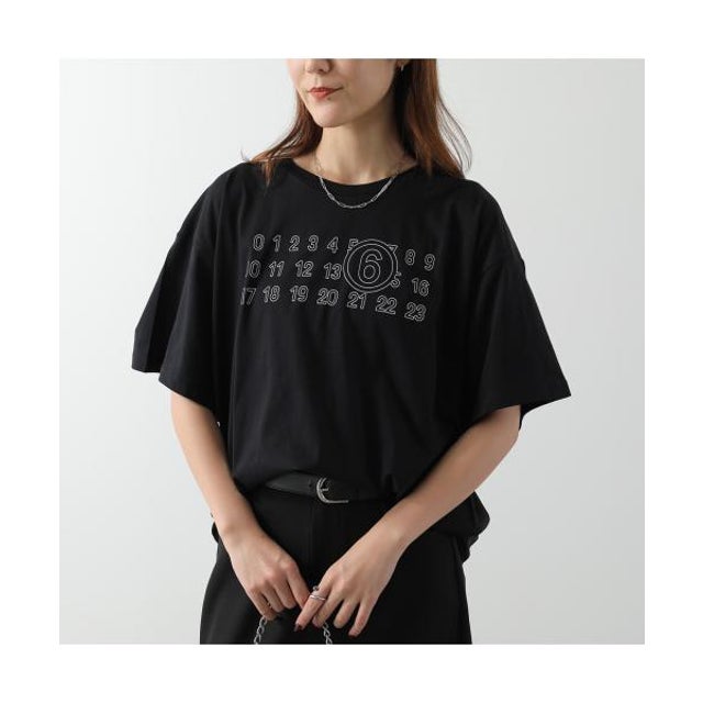 MM6 KIDS Tシャツ M61117 MM02Y ナンバリングロゴT （M6900/ブラック）
