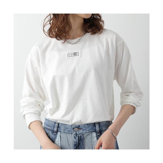 MM6 KIDS Tシャツ M61164 MM04I 長袖 カットソー （M6102/ホワイト）