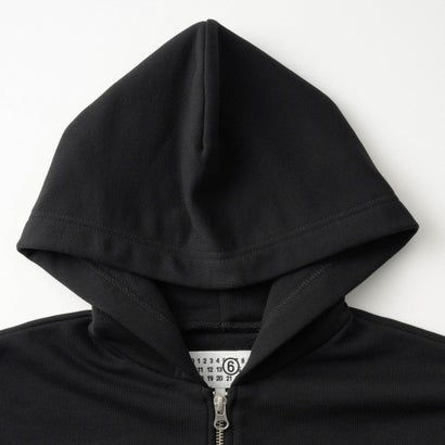 パーカー キッズ NUMBER LOGO PRINT FULL-ZIP HOODIE M61115 MM02X （ブラック(M6900)）｜詳細画像