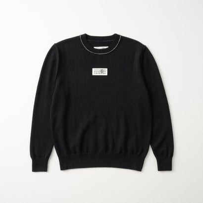 エムエムシックス メゾン マルジェラ MM6 Maison Margiela セーター キッズ WOOL-BLEND CREWNECK SWEATER M61025 MM06Q （ブラック(M6900)）｜詳細画像