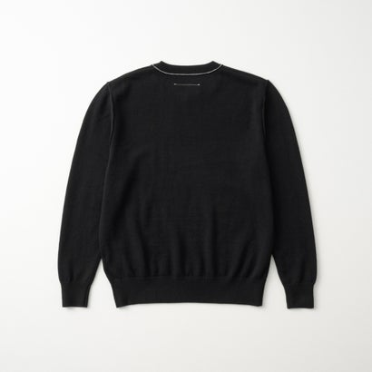 エムエムシックス メゾン マルジェラ MM6 Maison Margiela セーター キッズ WOOL-BLEND CREWNECK SWEATER M61025 MM06Q （ブラック(M6900)）｜詳細画像