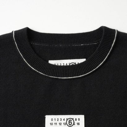 エムエムシックス メゾン マルジェラ MM6 Maison Margiela セーター キッズ WOOL-BLEND CREWNECK SWEATER M61025 MM06Q （ブラック(M6900)）｜詳細画像