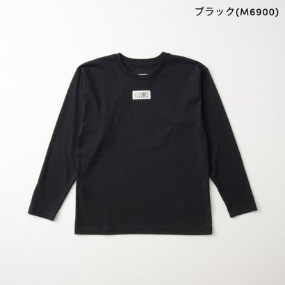エムエムシックス メゾン マルジェラ MM6 Maison Margiela Tシャツ キッズ LONG-SLEEVE T-SHIRT WITH LOGO M61164 MM04I （ブラック(M6900)）｜詳細画像
