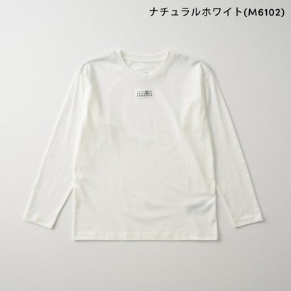 エムエムシックス メゾン マルジェラ MM6 Maison Margiela Tシャツ キッズ LONG-SLEEVE T-SHIRT WITH LOGO M61164 MM04I （ナチュラルホワイト(M6102)）｜詳細画像