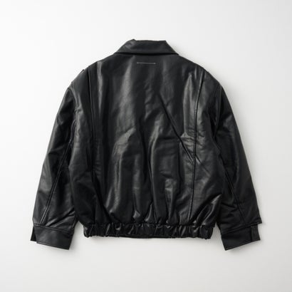 エムエムシックス メゾン マルジェラ MM6 Maison Margiela ジャケット キッズ BIKER JACKET WITH PRINTED LOGO M61045 MM08L （ブラック(M6900)）｜詳細画像