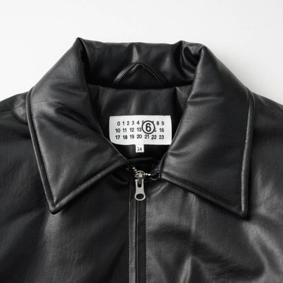 エムエムシックス メゾン マルジェラ MM6 Maison Margiela ジャケット キッズ BIKER JACKET WITH PRINTED LOGO M61045 MM08L （ブラック(M6900)）｜詳細画像