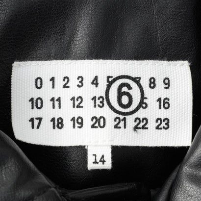 エムエムシックス メゾン マルジェラ MM6 Maison Margiela ジャケット キッズ BIKER JACKET WITH PRINTED LOGO M61045 MM08L （ブラック(M6900)）｜詳細画像