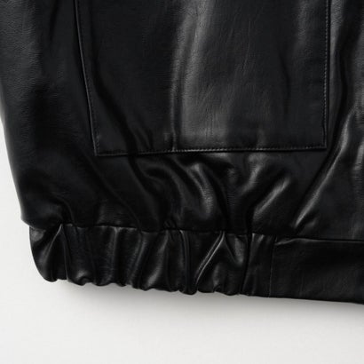 エムエムシックス メゾン マルジェラ MM6 Maison Margiela ジャケット キッズ BIKER JACKET WITH PRINTED LOGO M61045 MM08L （ブラック(M6900)）｜詳細画像