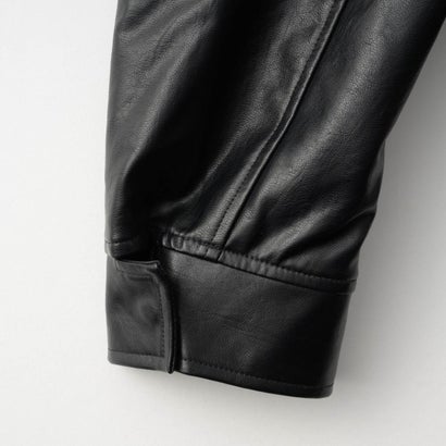 エムエムシックス メゾン マルジェラ MM6 Maison Margiela ジャケット キッズ BIKER JACKET WITH PRINTED LOGO M61045 MM08L （ブラック(M6900)）｜詳細画像