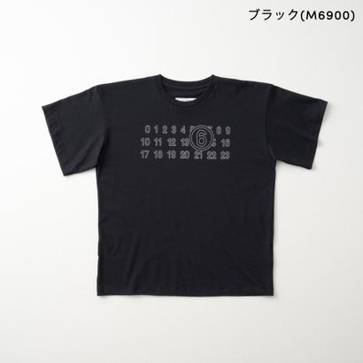 エムエムシックス メゾン マルジェラ MM6 Maison Margiela Tシャツ キッズ T-SHIRT WITH LOGO M61117 MM02Y （ブラック(M6900)）｜詳細画像