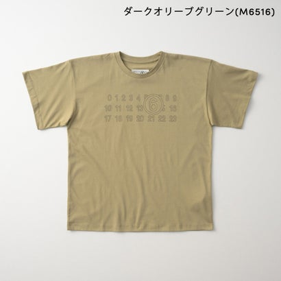 エムエムシックス メゾン マルジェラ MM6 Maison Margiela Tシャツ キッズ T-SHIRT WITH LOGO M61117 MM02Y （ダークオリーブグリーン(M6516)）｜詳細画像