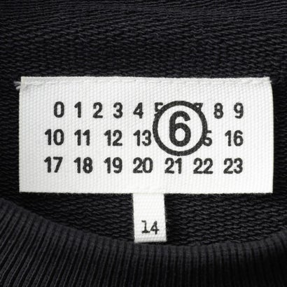 エムエムシックス メゾン マルジェラ MM6 Maison Margiela スウェット キッズ CREWNECK SWEATSHIRT WITH LOGO M61116 MM02X （ブラック(M6900)）｜詳細画像
