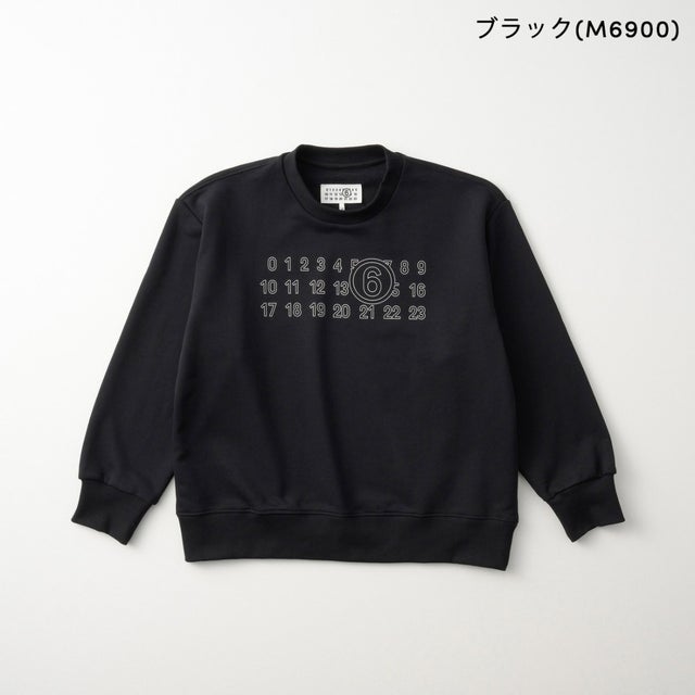 スウェット キッズ CREWNECK SWEATSHIRT WITH LOGO M61116 MM02X （ブラック(M6900)）