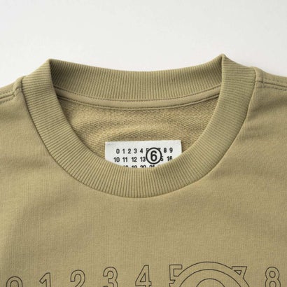 エムエムシックス メゾン マルジェラ MM6 Maison Margiela スウェット キッズ CREWNECK SWEATSHIRT WITH LOGO M61116 MM02X （ダークオリーブグリーン(M6516)）｜詳細画像