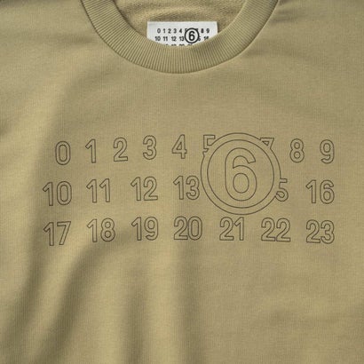 エムエムシックス メゾン マルジェラ MM6 Maison Margiela スウェット キッズ CREWNECK SWEATSHIRT WITH LOGO M61116 MM02X （ダークオリーブグリーン(M6516)）｜詳細画像
