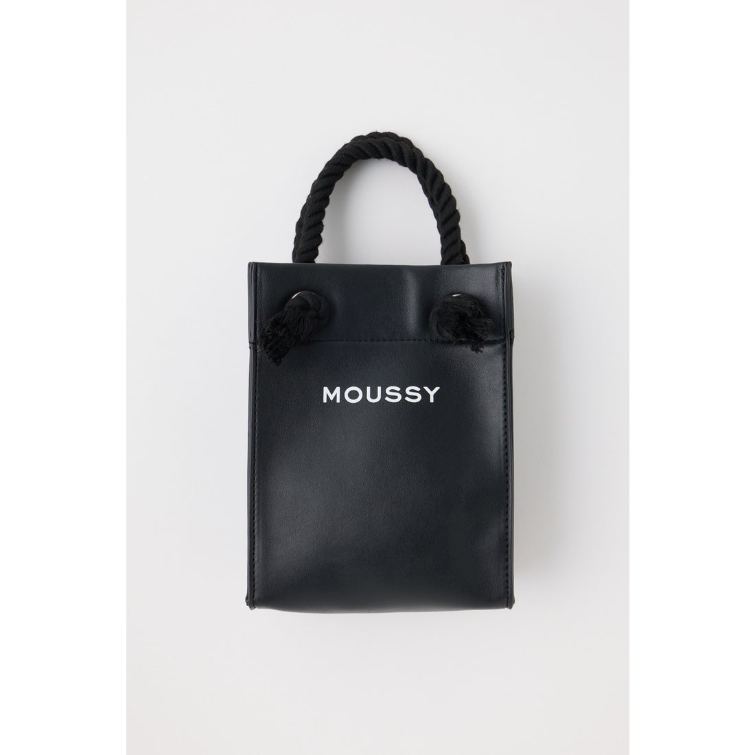 MOUSSY SOUVENIR FAKE LEATHER ミニバッグ BLK -ファッション通販 